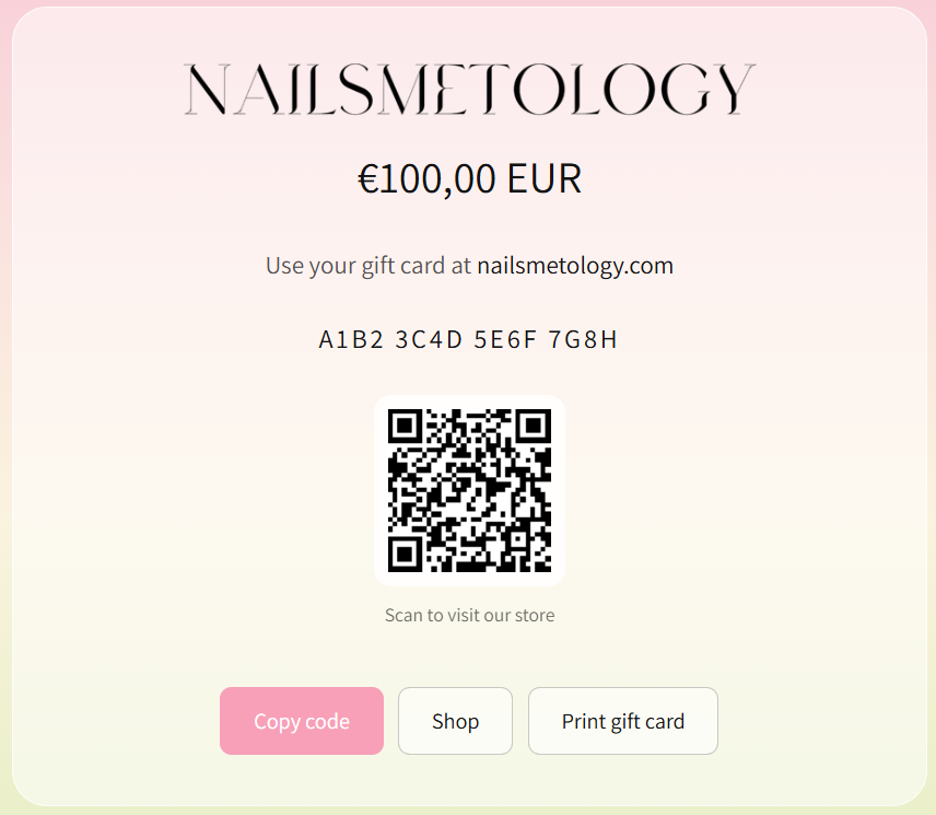 Digital Gift Card